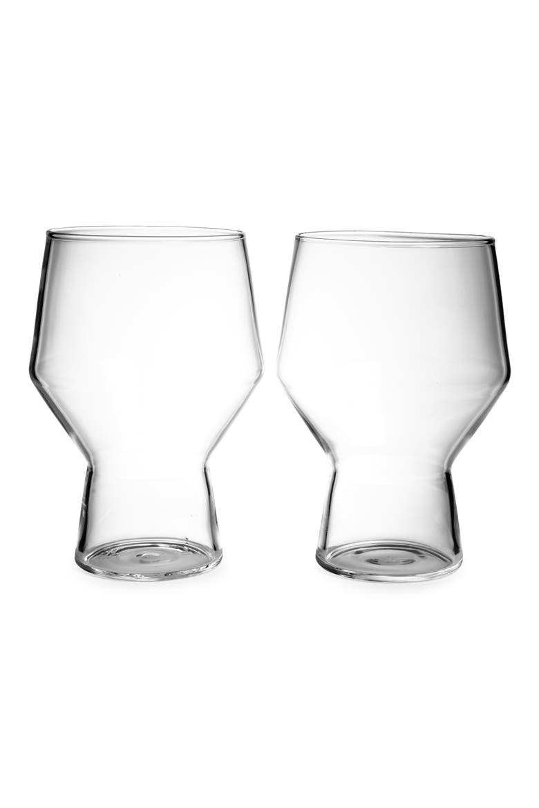 Juniper Set of 2 Beer Glasses, Main, color, CLEAR