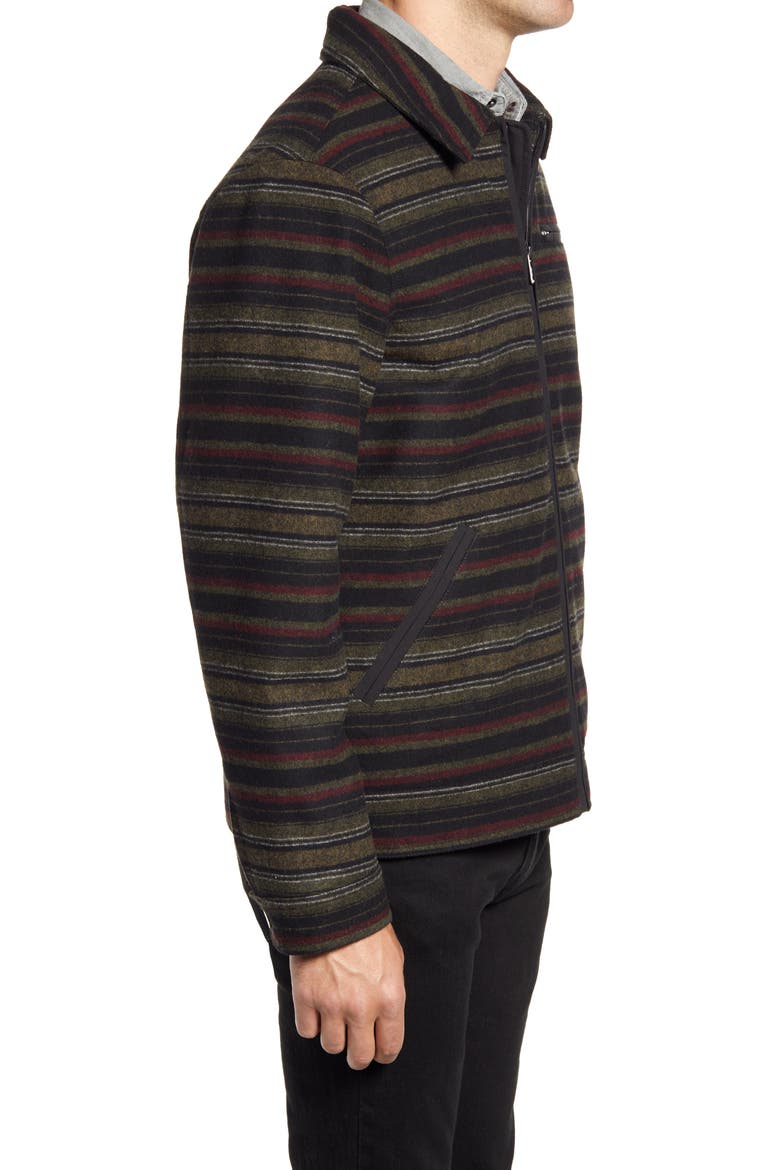 Mt. Hood Stripe Jacket, Alternate, color, BLACK/ OLIVE STRIPE