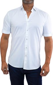 Maceoo Galileo Stretchcore Short Sleeve Performance Button-Up Shirt
