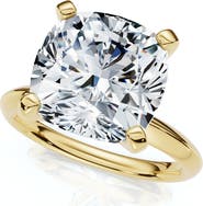 Bliss Diamond Certified 5Ct Cushion Diamond Square Engagement Ring Lab Grown Solitaire