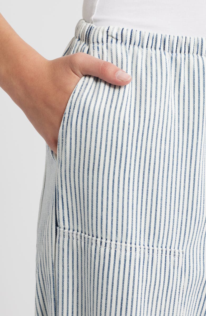 Rails Sanderson Stripe Wide Leg Cotton Blend Drawstring Pants, Alternate, color, Indigo Railroad Stripe