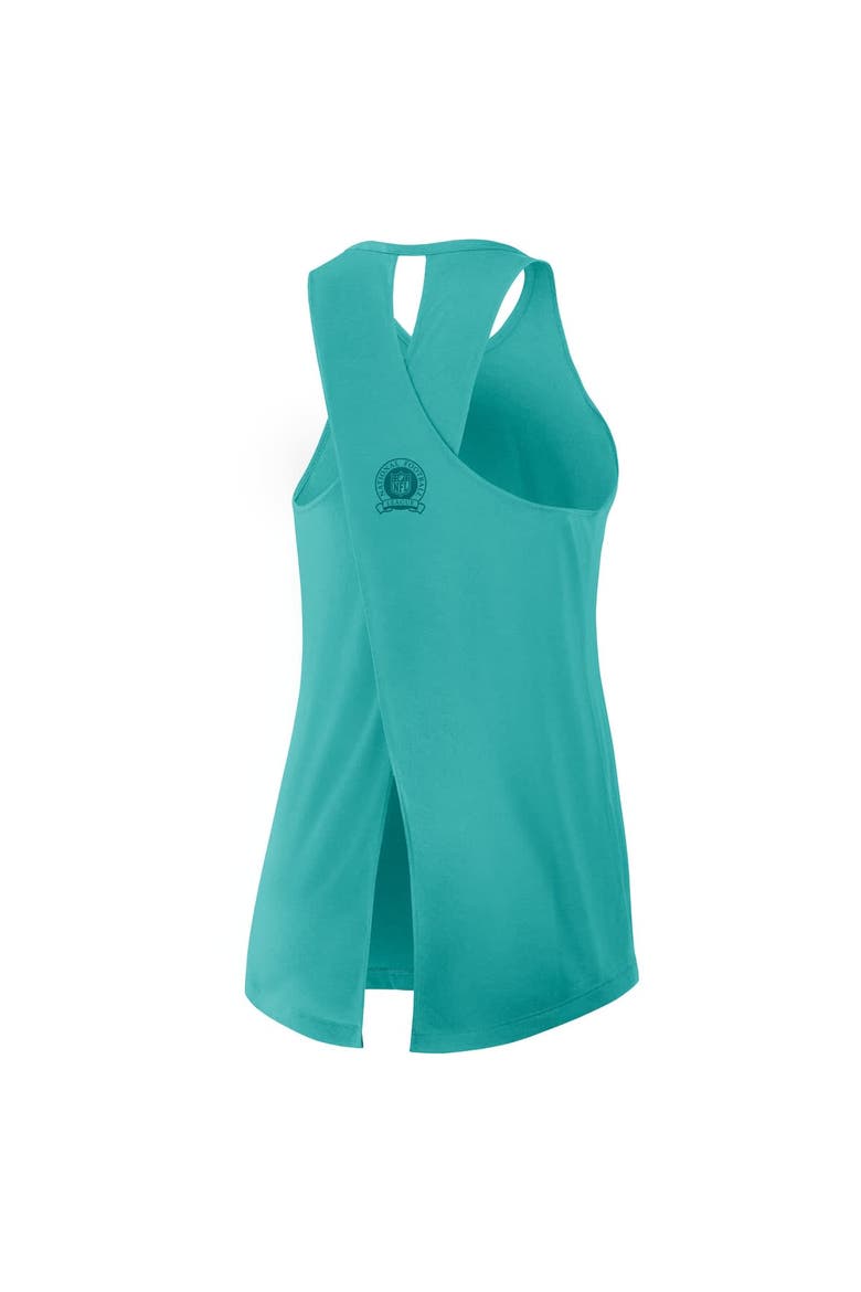 Women's Nike Aqua Miami Dolphins Glory Crisscross Performance Tank Top, Alternate, color, Aqua