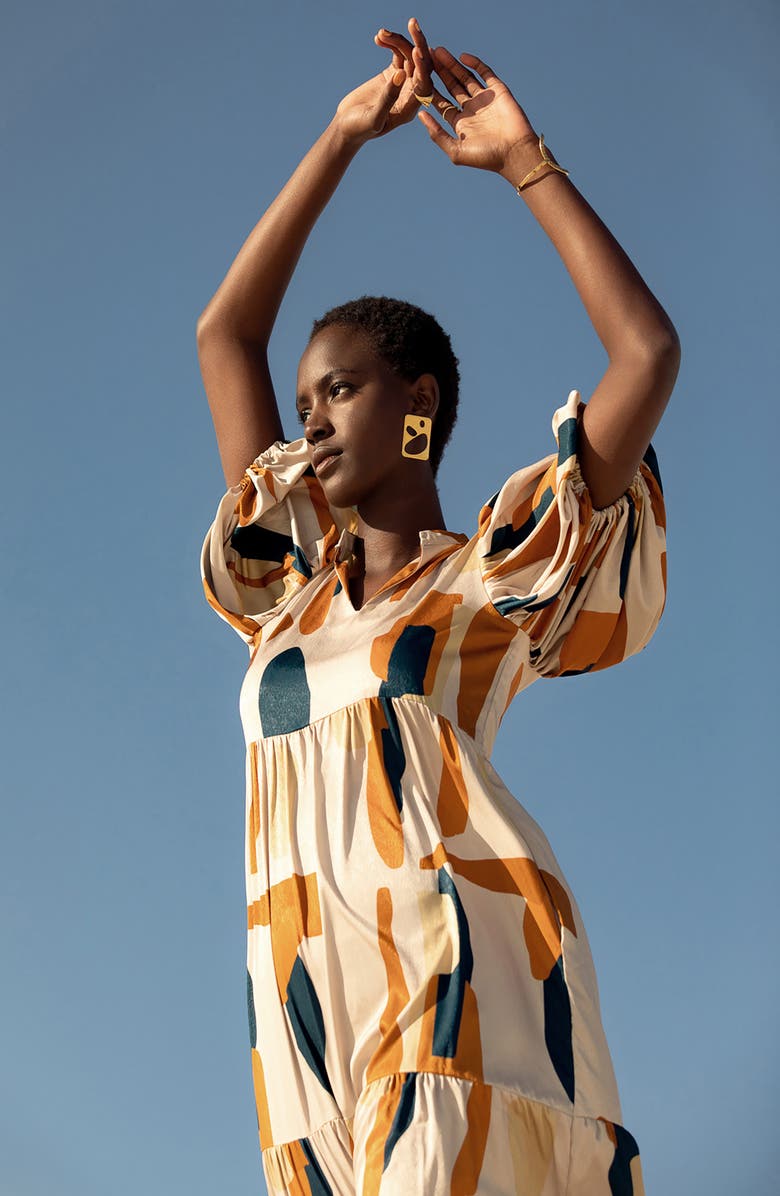 DIARRABLU Koni Short Sleeve Dress, Alternate, color,