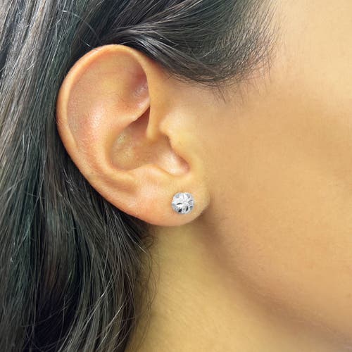 The Lovery Fine Jewelry Sparkle Cut Ball Stud Earrings In Metallic