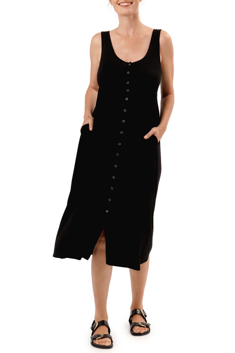 Super Soft Rib Maternity & Nursing Dress, Main, color, BLACK