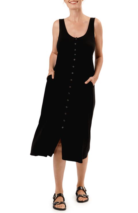 Rib Maternity/Nursing Midi Dress
