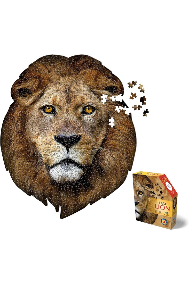 I Am Lion 550 Pieces Animal Shaped Jigsaw Puzzle, Main, color, Multicolored