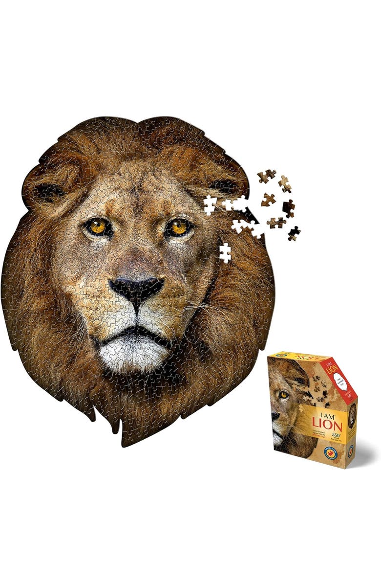 Madd Capp I Am Lion 550 Pieces Animal Shaped Jigsaw Puzzle, Main, color, Multicolored