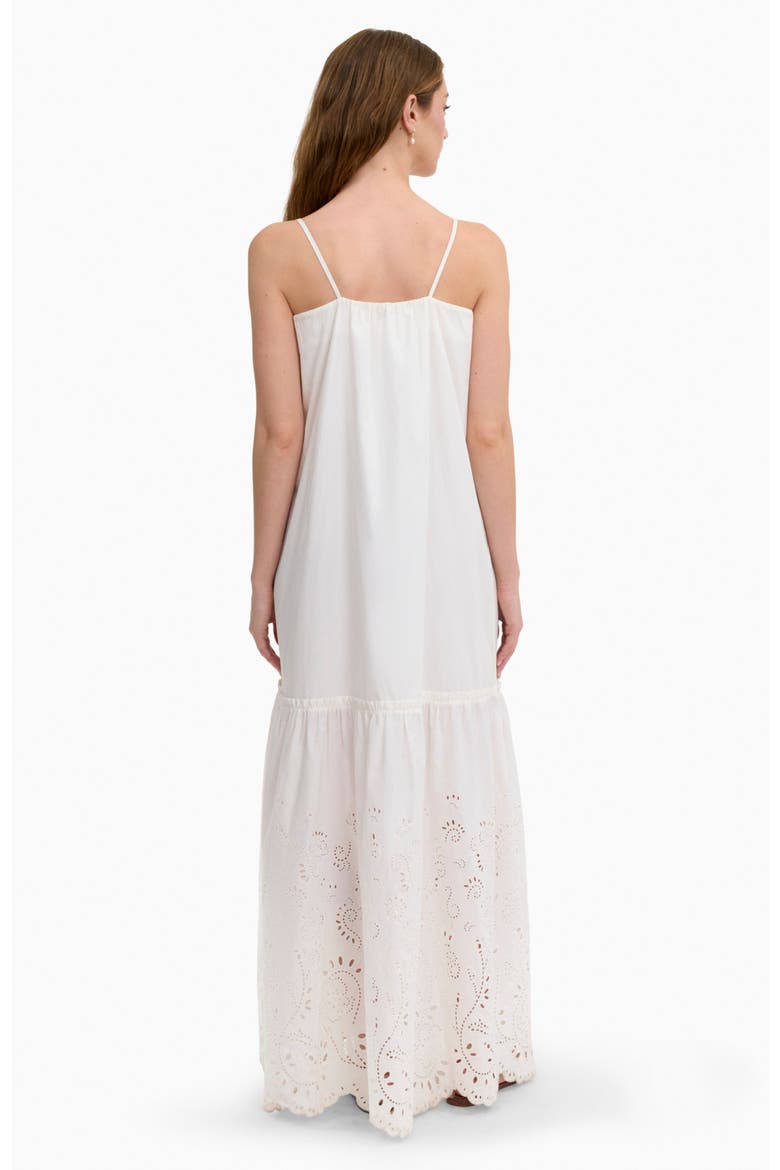 Brielle Poplin Eyelet Dress, Alternate, color, Ivory