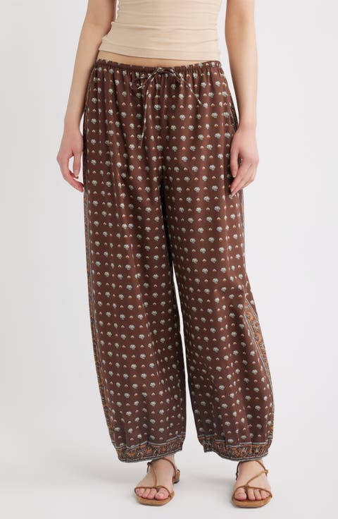 Yarrow Patterned Cotton Pants