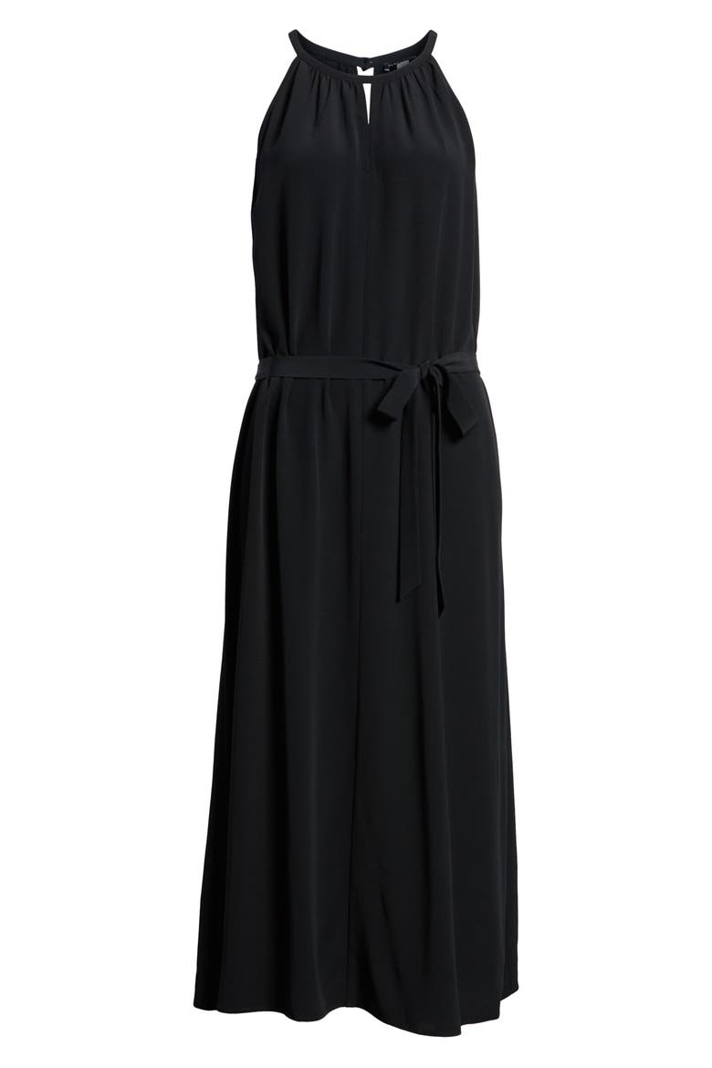 Tencel® Lyocell Blend Midi Dress, Alternate, color, BLACK
