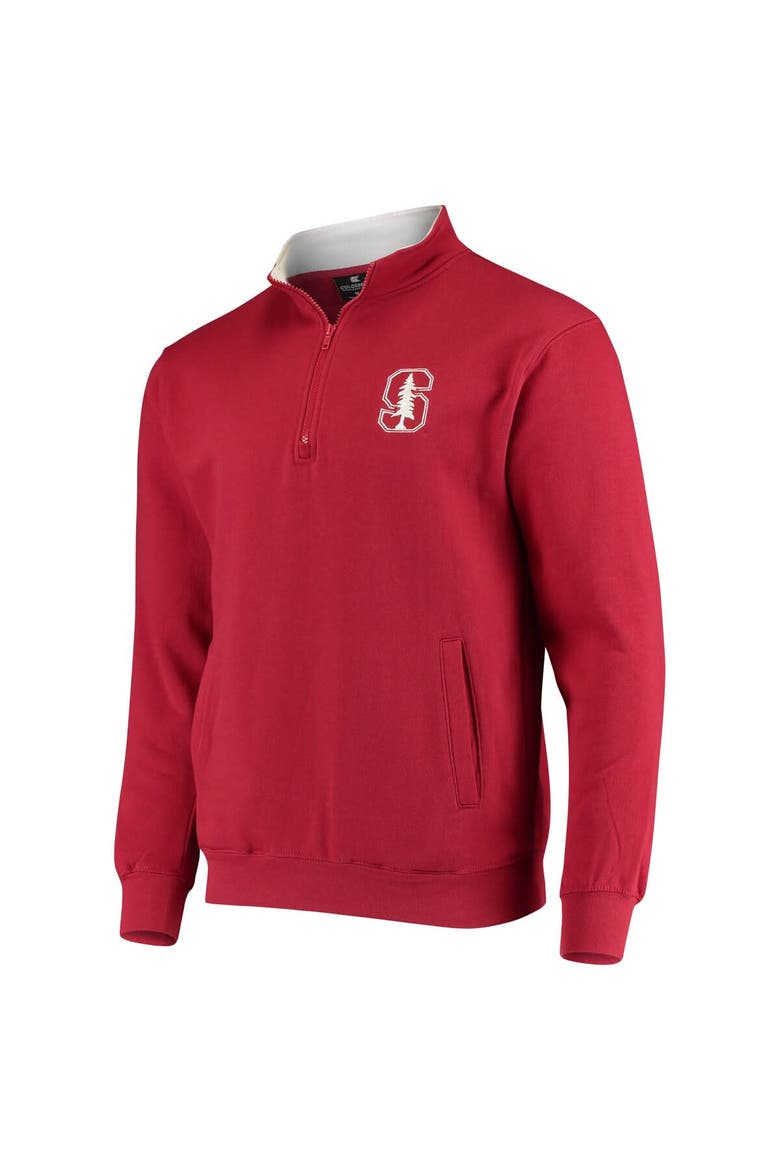 Men's Colosseum Cardinal Stanford Cardinal Tortugas Logo Quarter-Zip Jacket, Alternate, color, Cardinal
