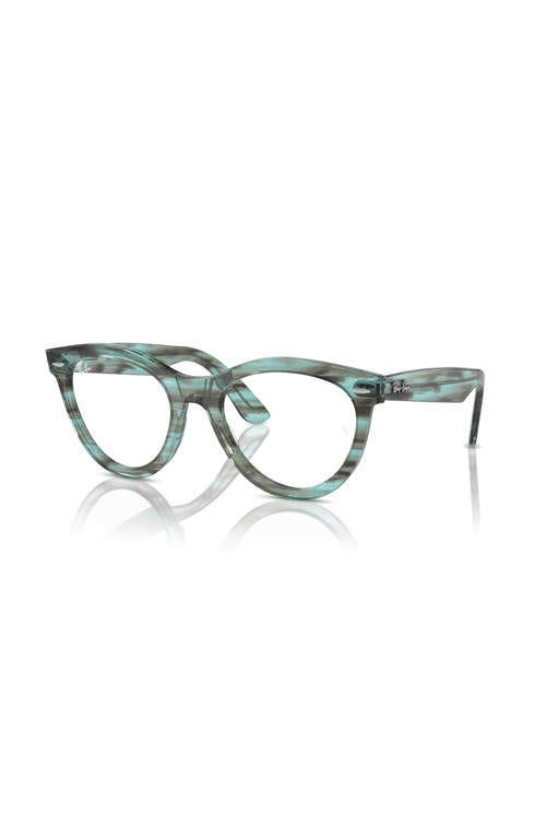 Ray Ban Ray-ban 51mm Round Optical Glasses In Green