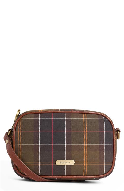 Daphne Mini Tartan Leather Crossbody Bag