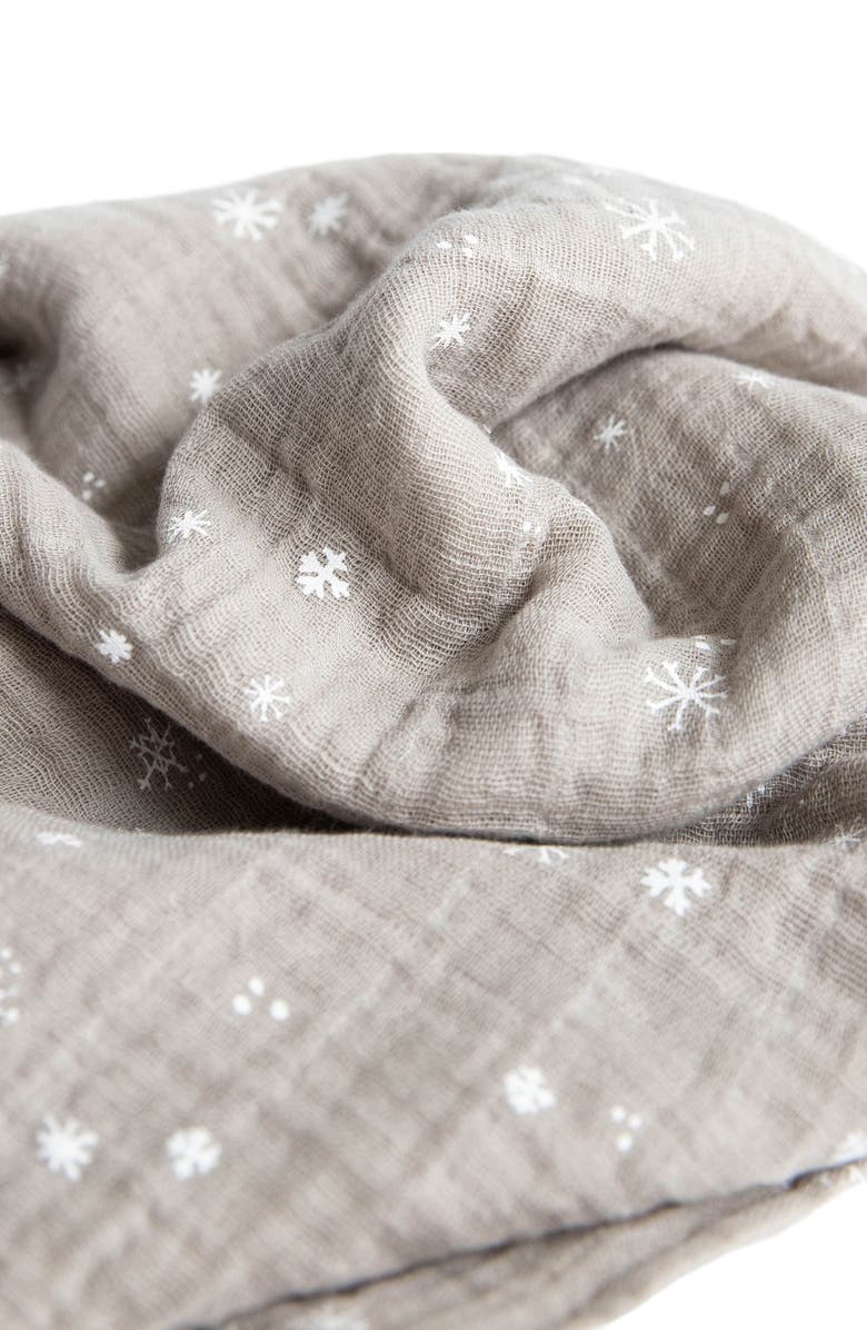 little unicorn Cotton Muslin Swaddle Blanket, Alternate, color, Snow Flurries