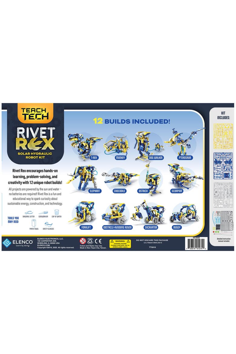 Rivet Rex Robot, DIY Build & Play Kit, STEM Educational Toy, 10+, Alternate, color, Multicolored