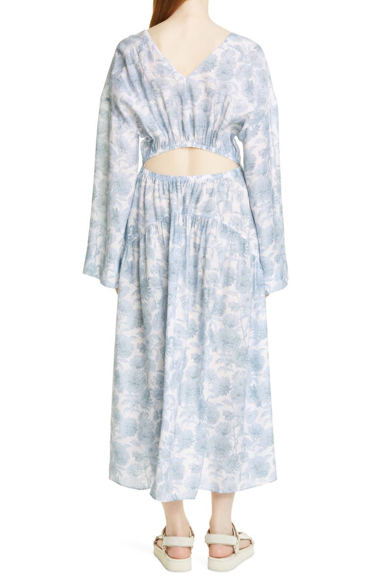 Vince Dahlia Print Long Sleeve Dress, Alternate, color, 