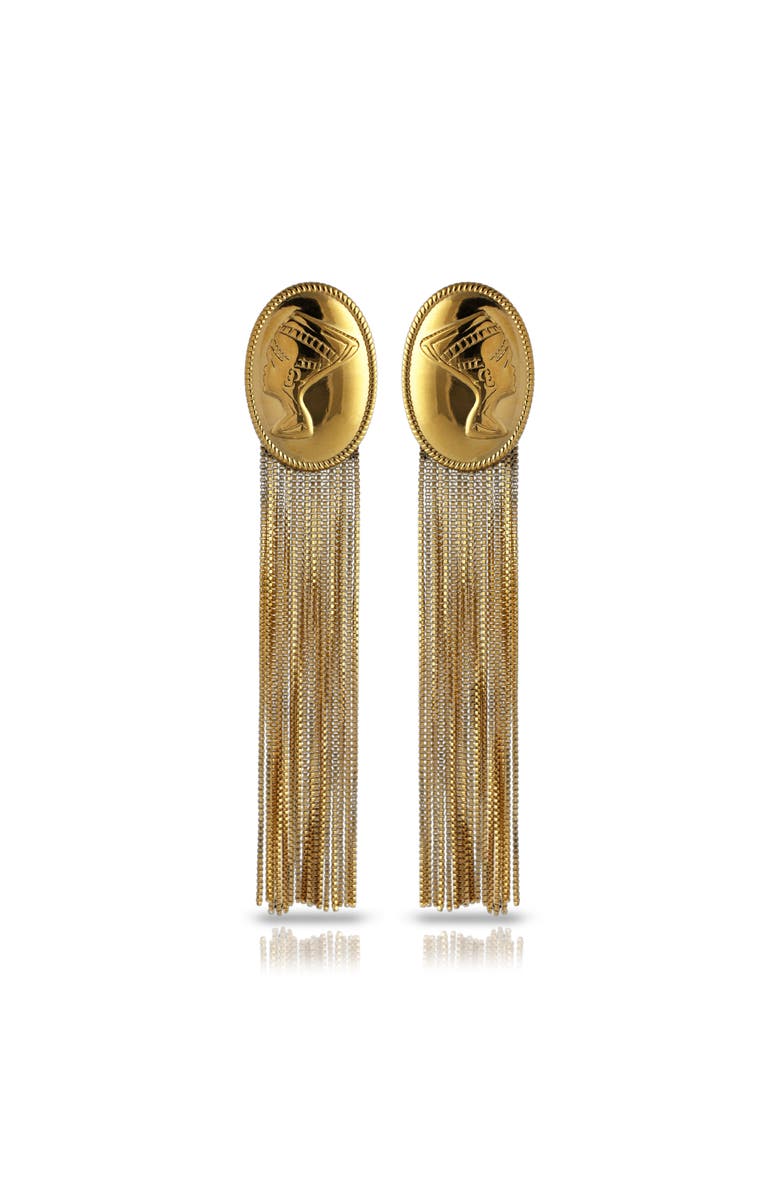 Sucré Couture Neffie Fringe Earrings, Main, color, Gold