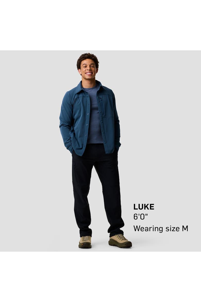 Destination Softshell Fleece Snap-Up Shirt - Men's, Alternate, color, Midnight Blue