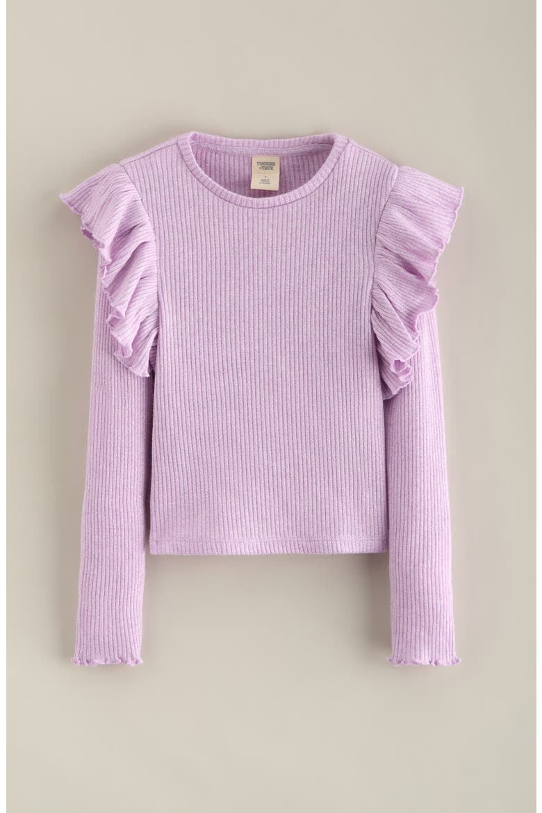 Kids' Shine Flutter Sleeve T-Shirt, Main, color, PURPLE BLISS