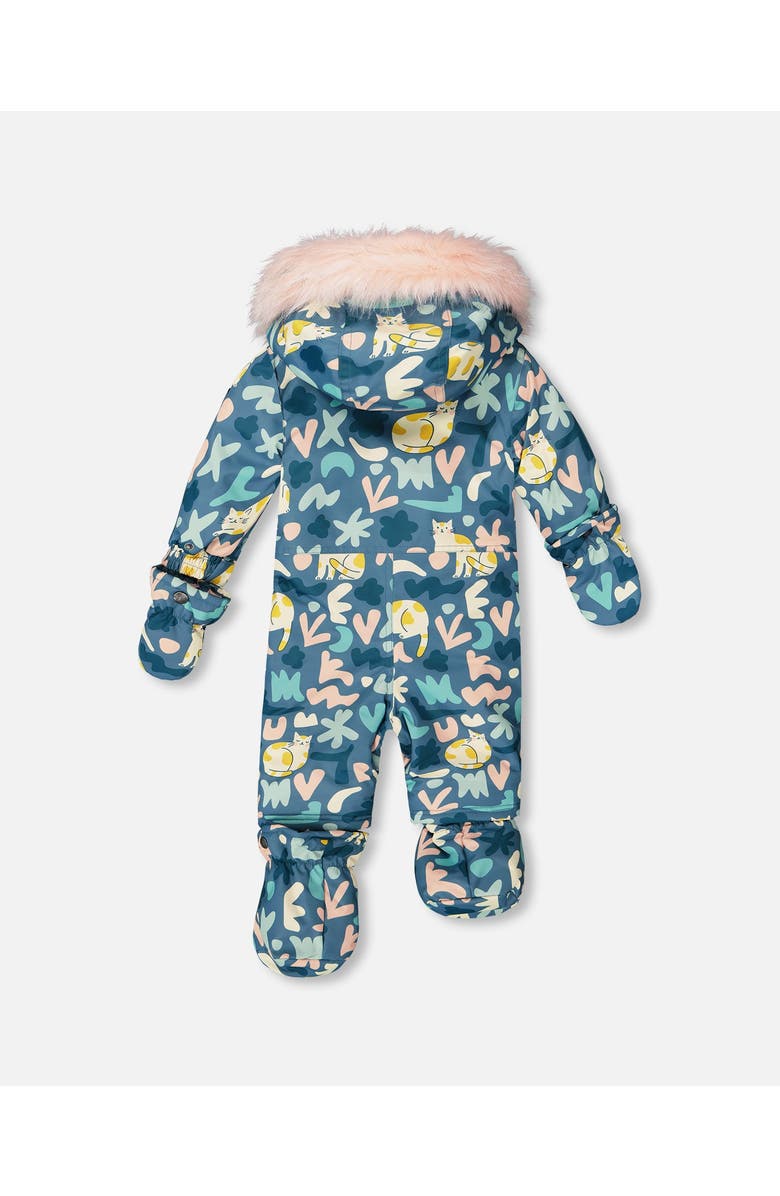 Deux par Deux One-Piece Play Snowsuit Designed for Car Seat Cat, Alternate, color, Green