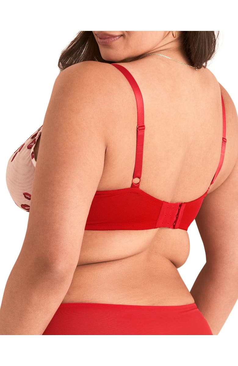 Adore Me Bisou Unlined Plunge Bra, Alternate, color, Dark Red