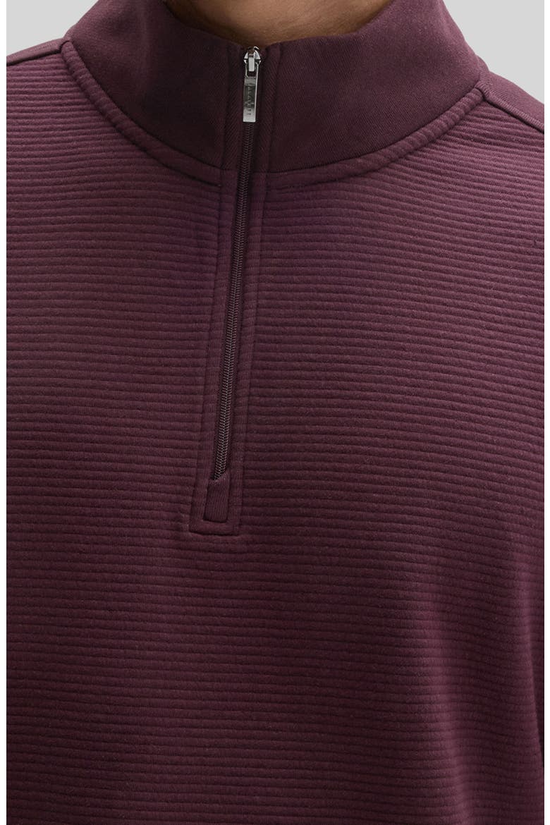 Quinson Quarter Zip Sweater, Alternate, color, DEEP BORDEAUX