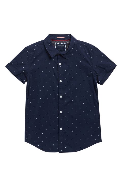 Kids' Polka Dot Short Sleeve Shirt (Big Kid)