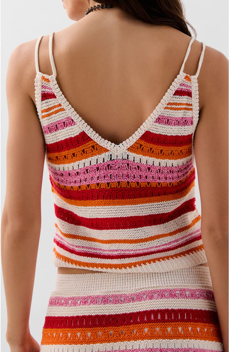 Scalpers Crochet Summer Top, Alternate, color, Multi-Red