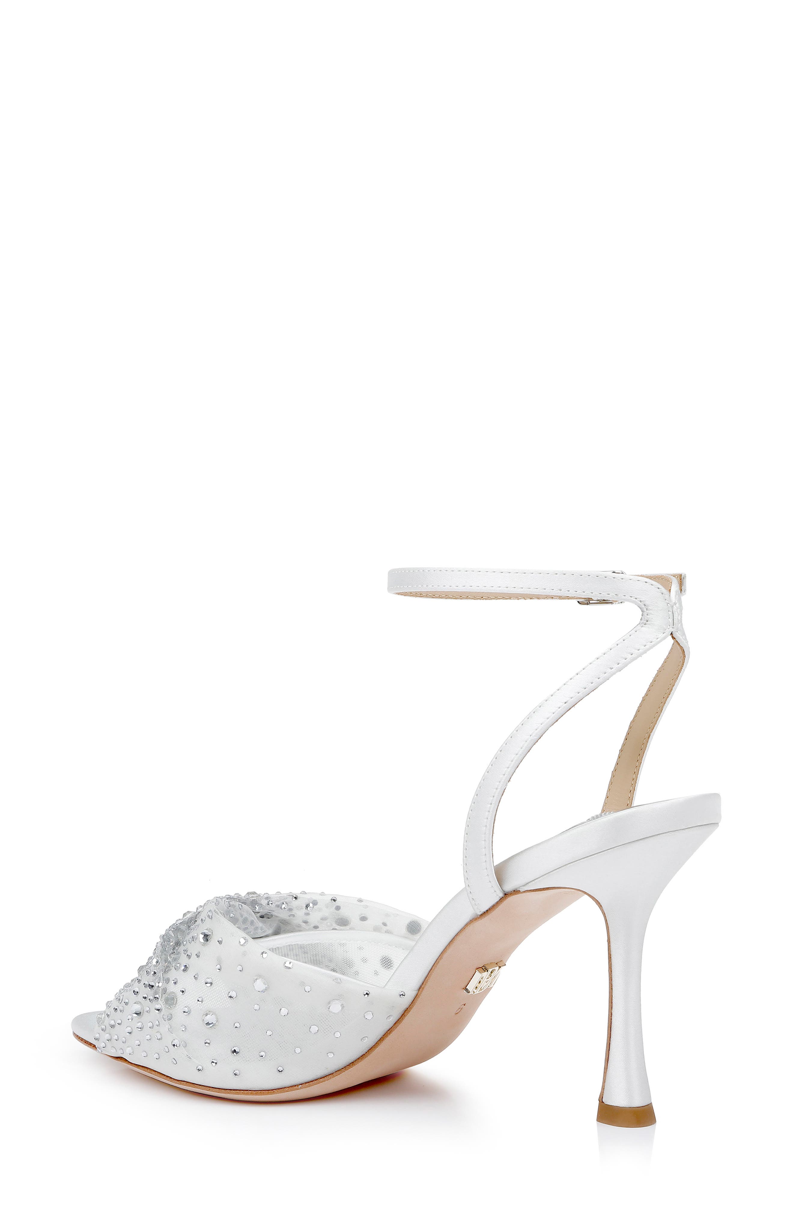 Badgley Mischka Collection Cameryn Embellished Ankle Strap Sandal, Alternate, color, Soft White
