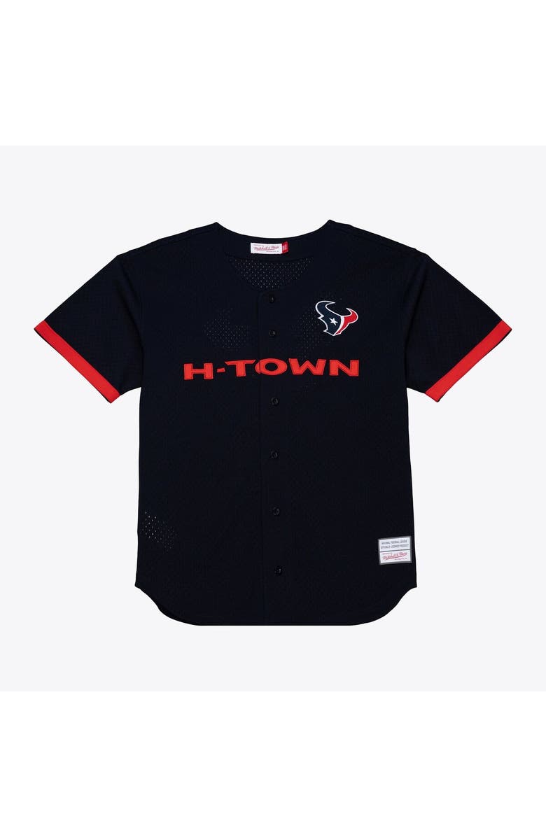 Mitchell & Ness Men's Mitchell & Ness Navy Houston Texans Head Coach Mesh Full-Button Fashion Jersey, Main, color, Navy