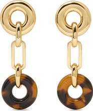 Kate Spade New York two tone linear drop earrings