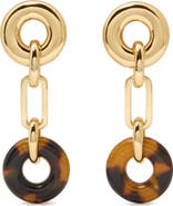 Kate Spade New York two tone linear drop earrings