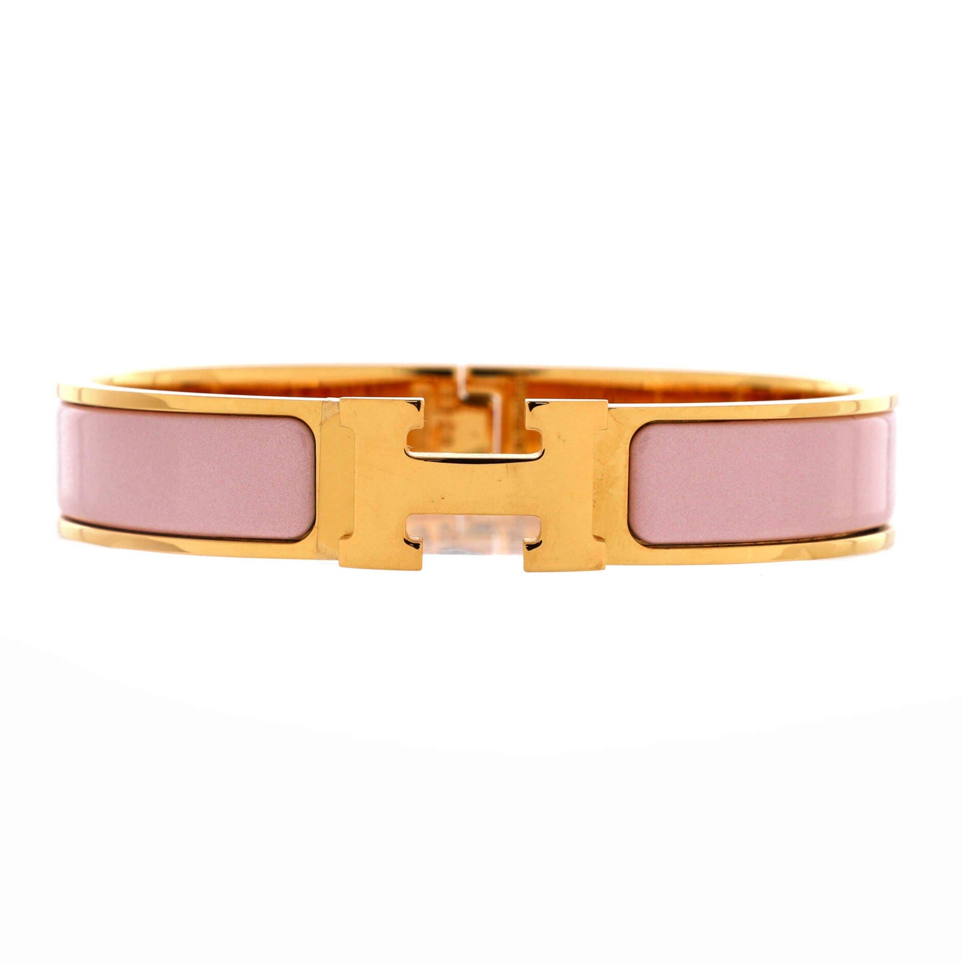 Clic H Bracelet Enamel Narrow, Main, color, Pink