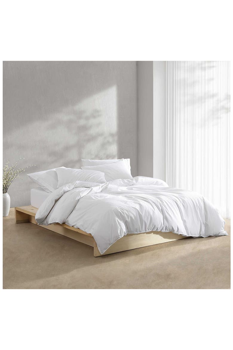 Washed Percale Comforter & Shams Set, Alternate, color, WHITE