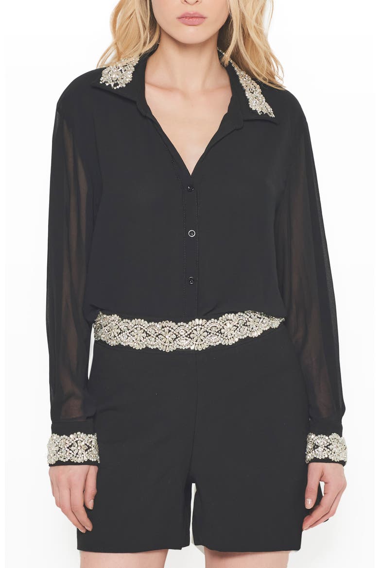 After Dark Blouse, Main, color, Black