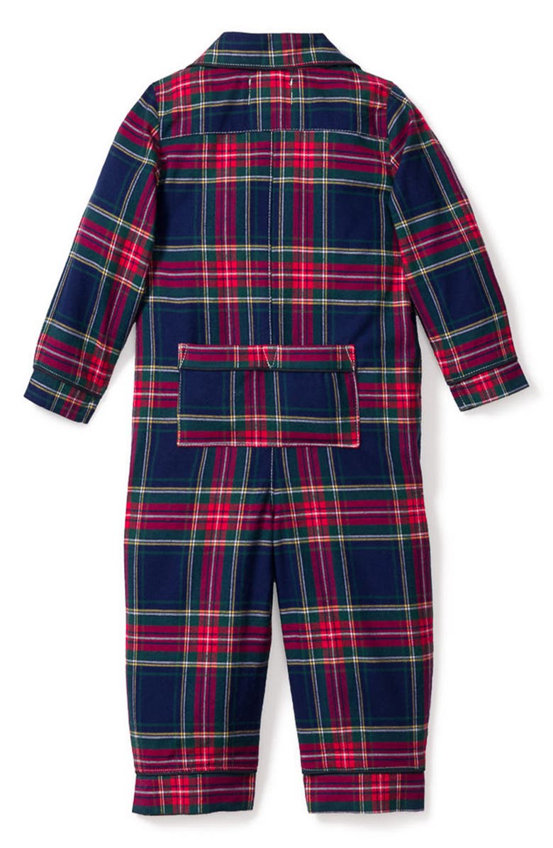 Petite Plume Cambridge Plaid Flannel Romper, Alternate, color, 
