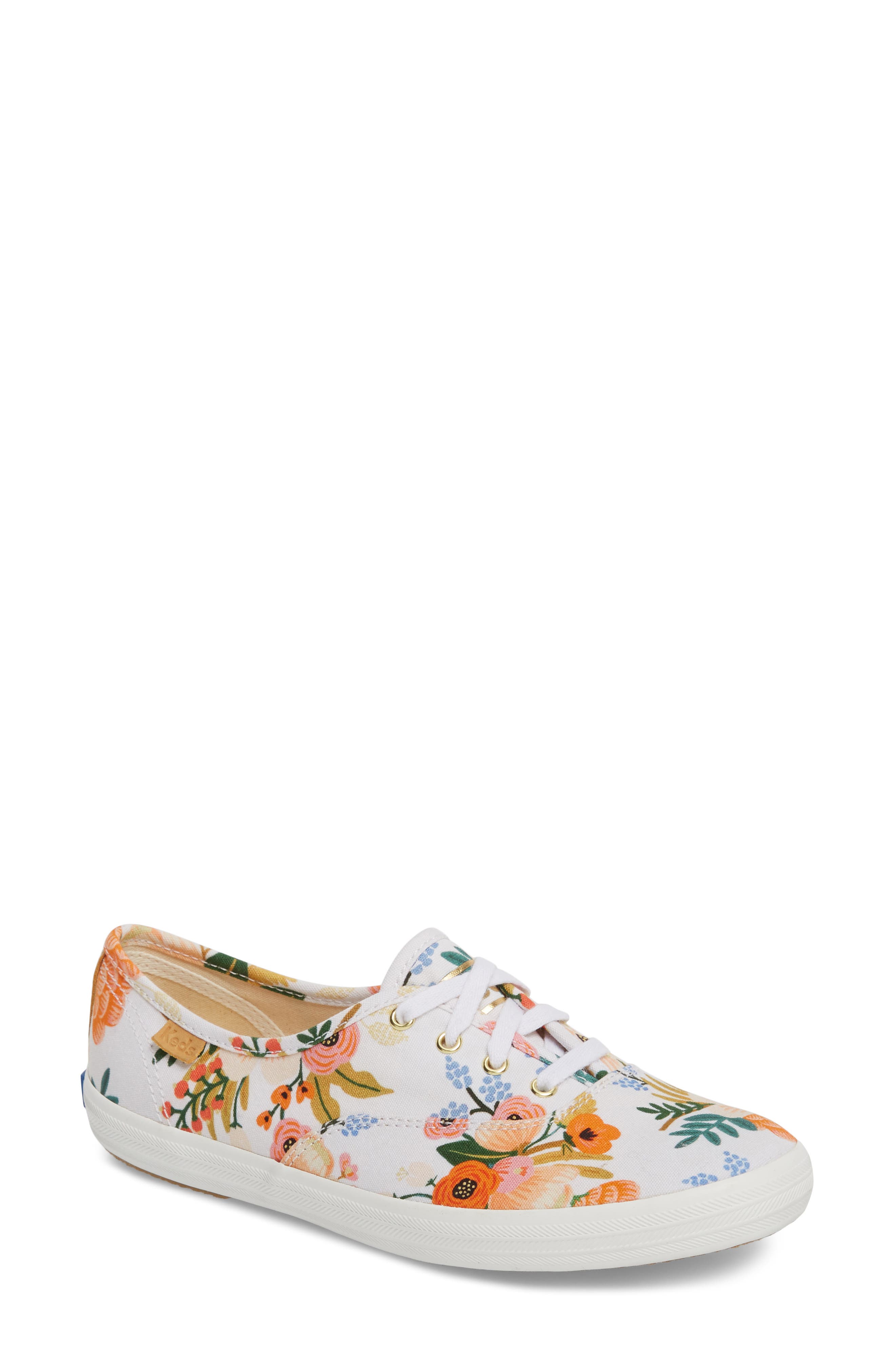 Keds<sup>®</sup> x Rifle Paper Co. Champion Floral Print Sneaker, Main, color, 