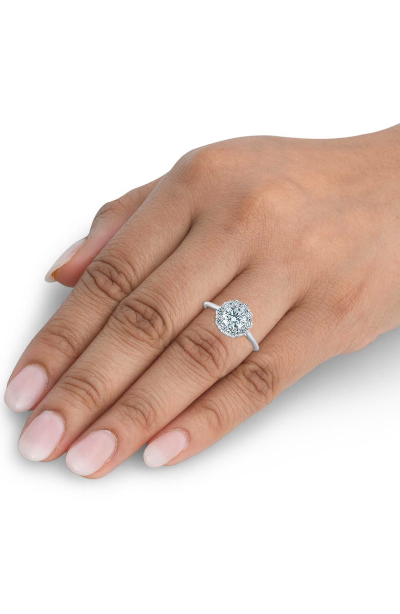 Bliss Diamond 1 1/2 Ct Halo Round Diamond Engagement Ring 14k Gold Lab Created, Alternate, color, 