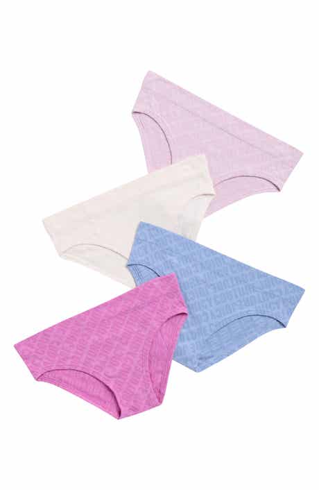 Kids' Assorted 4-Pack Jacquard Bikini Briefs