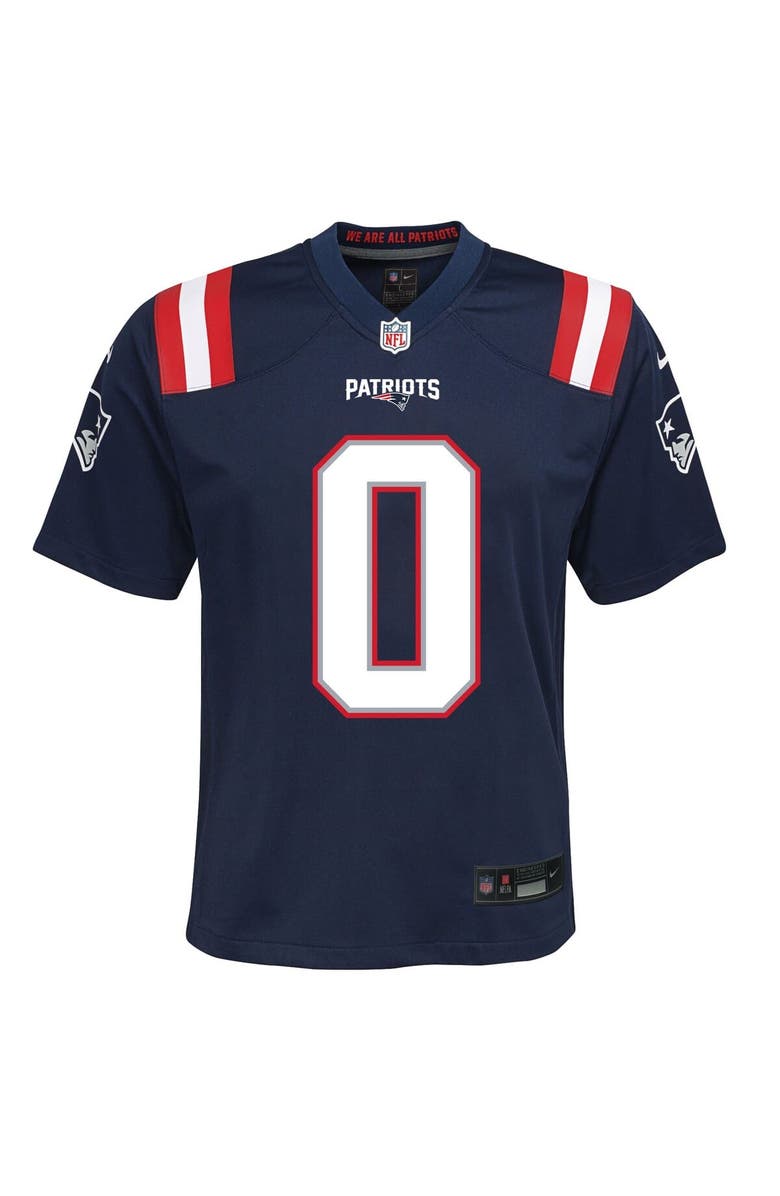 Nike Youth Nike Christian Gonzalez Navy New England Patriots Game Jersey, Alternate, color, Navy