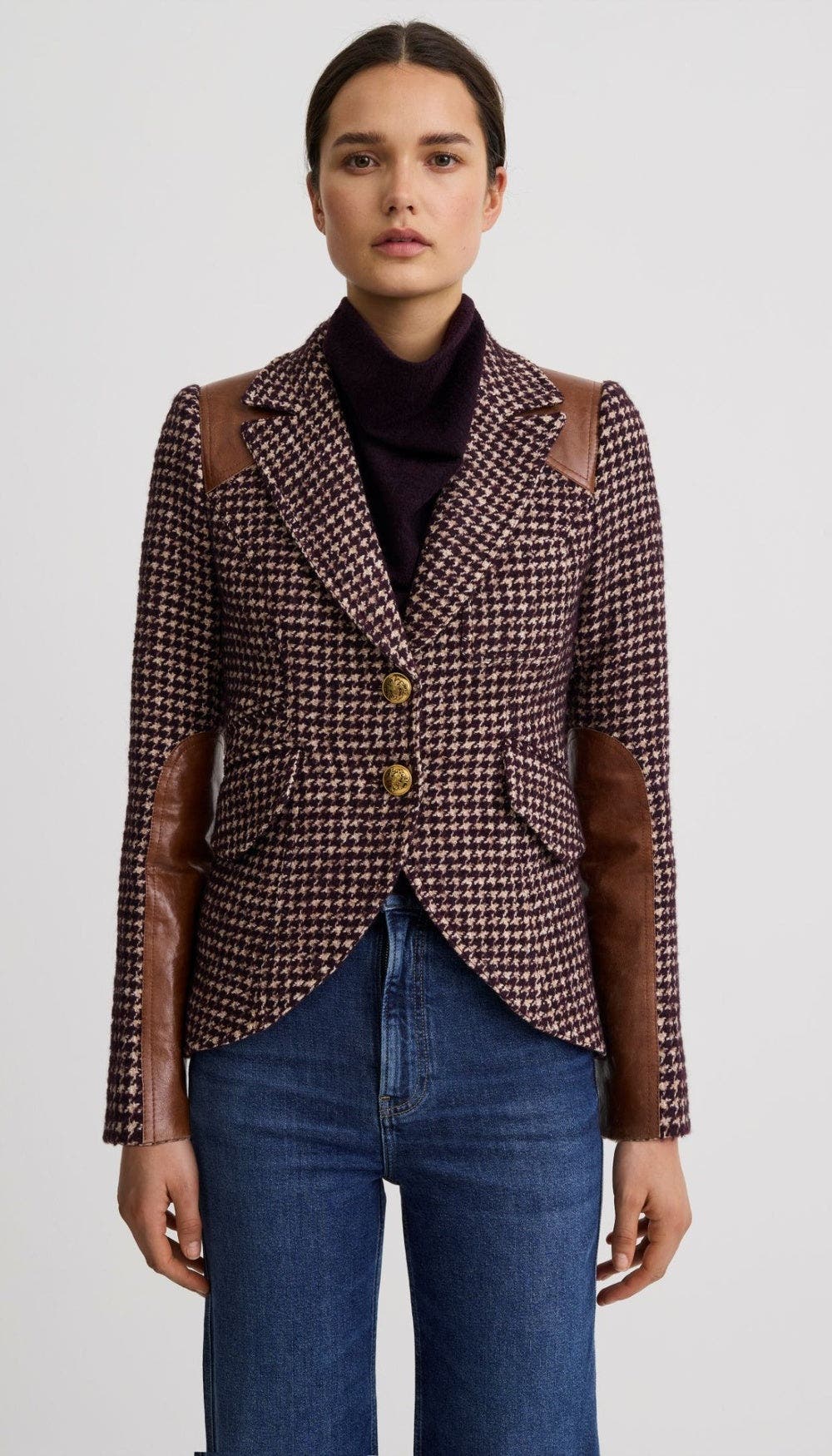 selected Plum Houndstooth