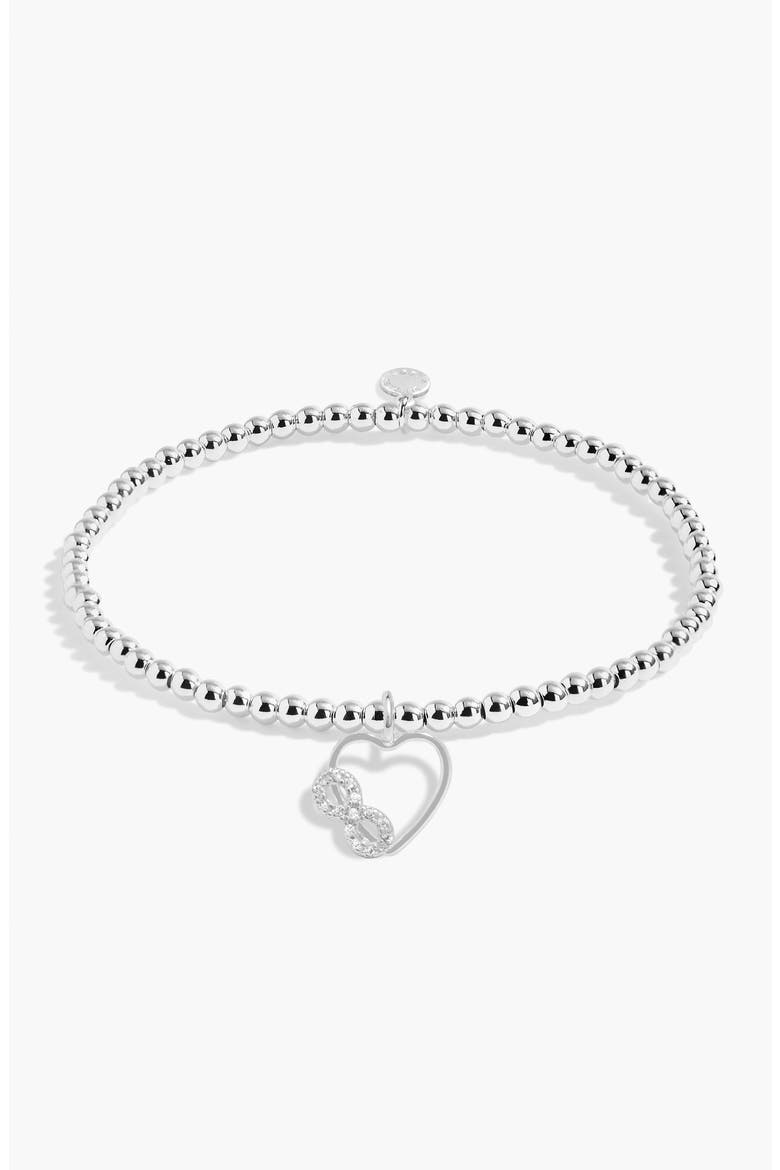 A Little 'Friends Make You Laugh Louder, Smile Brighter And Dream Bigger' Bracelet In Silver Plating, Alternate, color, Metallic Silver