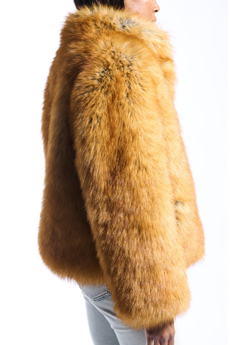 Faux Fur Coat, Alternate, color, TAN