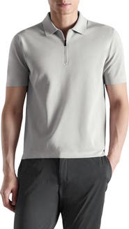 MANGO Zip Cotton Blend Polo