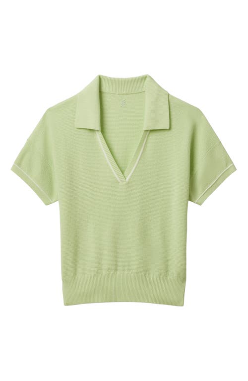 Shop Rhone Birdie Short Sleeve Polo Sweater In Lime Zest