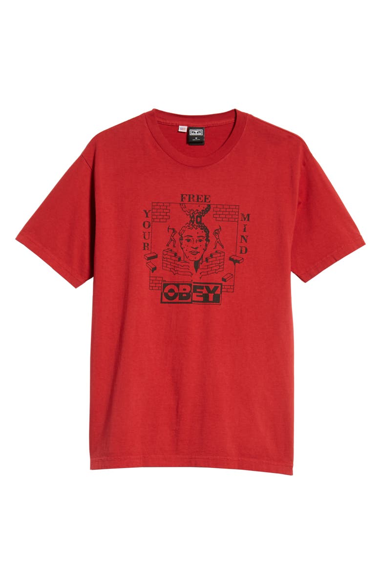 Obey Free Your Mind Box T-Shirt, Alternate, color,
