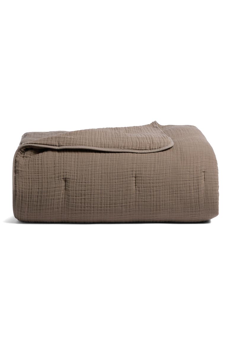 Cloud Organic Cotton Quilt, Main, color, WARM GREY