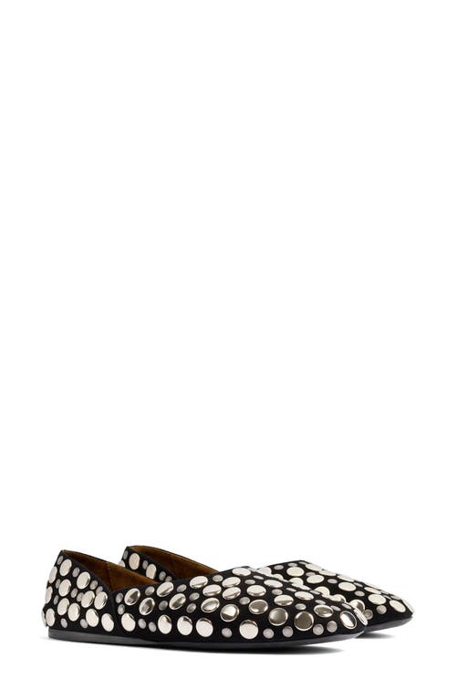 Khaite Jane Stud-embellished Leather Ballet Flats In Black