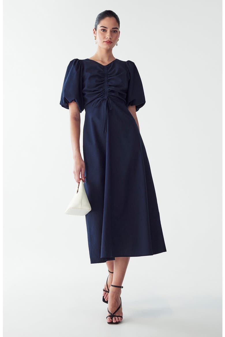 Shelly Midi Dress, Main, color, Navy Blue